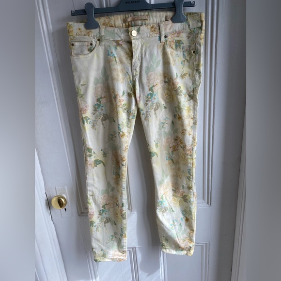 Zara Woman Slim Fit Floral Jeans Size US 6 Eur 38 - Picture 3 of 10